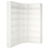 BILLY Combinazione libreria ang/elem supp, bianco, 136/136x28x237 cm