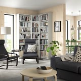 BILLY Combinazione libreria ang/elem supp, bianco, 136/136x28x237 cm