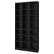 BILLY Combinazione librerie/elem supplem, nero effetto rovere, 120x28x237 cm