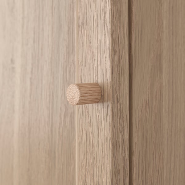 BILLY / OXBERG Combinazione di librerie con ante, effetto rovere, 160x106 cm