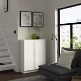 BILLY / OXBERG Libreria con ante, bianco, 80x30x106 cm