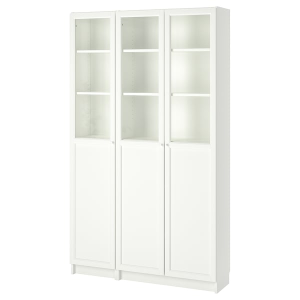 BILLY / OXBERG libreria con pannello/ante a vetro, bianco/vetro, 120x30x202  cm - IKEA Svizzera