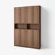 BILLY / OXBERG Libreria/elemento top/ante, marrone effetto noce, 160x30x237 cm