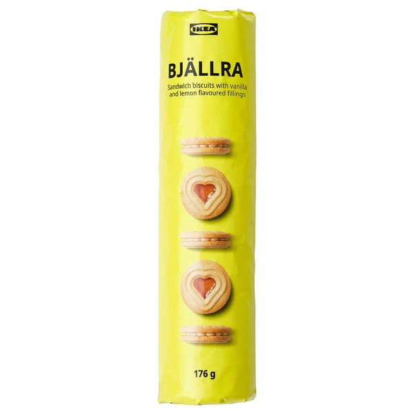 BJÄLLRA Biscotti, ripieno al limone, 176 g