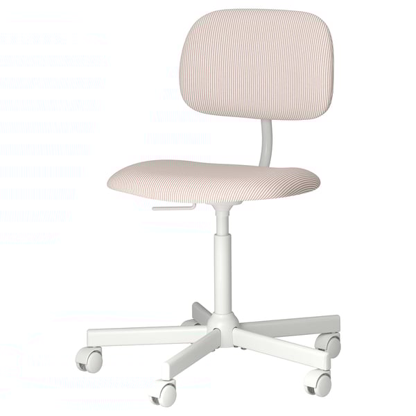BLECKBERGET Sedia girevole, Klovsta bianco/marrone-arancione