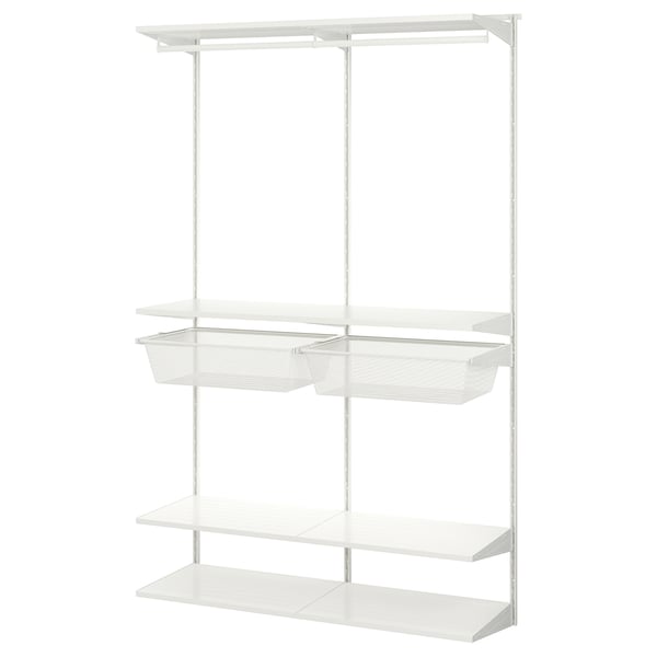 BOAXEL Combinazione di guardaroba, bianco, 125x40x201 cm