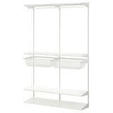 BOAXEL Combinazione di guardaroba, bianco, 125x40x201 cm