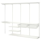 BOAXEL Combinazione di guardaroba, bianco, 245x40x201 cm