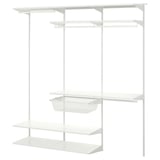 BOAXEL Combinazione di guardaroba, bianco, 187x40x201 cm