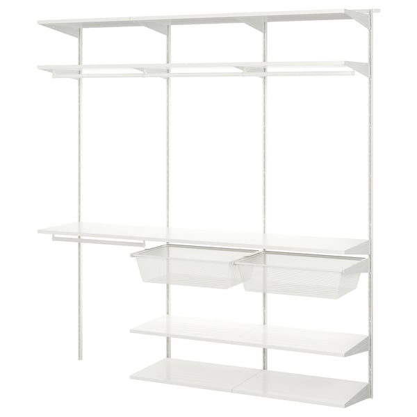 BOAXEL Combinazione di guardaroba, bianco, 187x40x201 cm