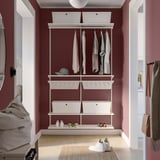 BOAXEL Combinazione di guardaroba, bianco, 125x40x201 cm