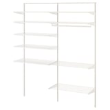 BOAXEL Combinazione per lavanderia, bianco/metallo, 165x40x201 cm