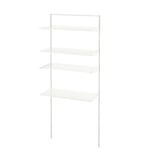 BOAXEL Combinazione per lavanderia, bianco/metallo, 82x40x201 cm