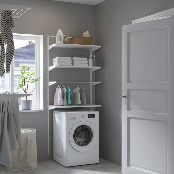 BOAXEL Combinazione per lavanderia, bianco, 82x40x201 cm