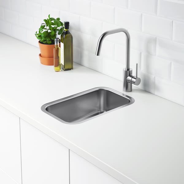 Lavelli Cucina Su Misura.Boholmen Lavello Da Incasso 1 Vasca Inox Per Piano Lavoro Su Misura Laminato Ikea Svizzera