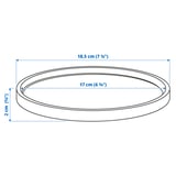 BOYSENBÄR Sottovaso, da interno/esterno grigio chiaro, 19 cm