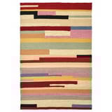 BRÖNDEN Tappeto, pelo corto, fatto a mano multicolore/rosso, 133x195 cm