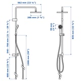 BROGRUND Set doccia soffione/doccetta/deviat, cromato
