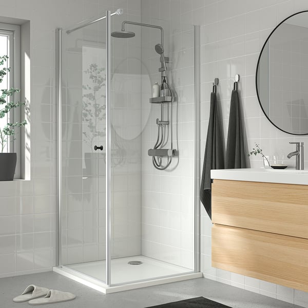 BROGRUND Set doccia soffione/doccetta/deviat, cromato