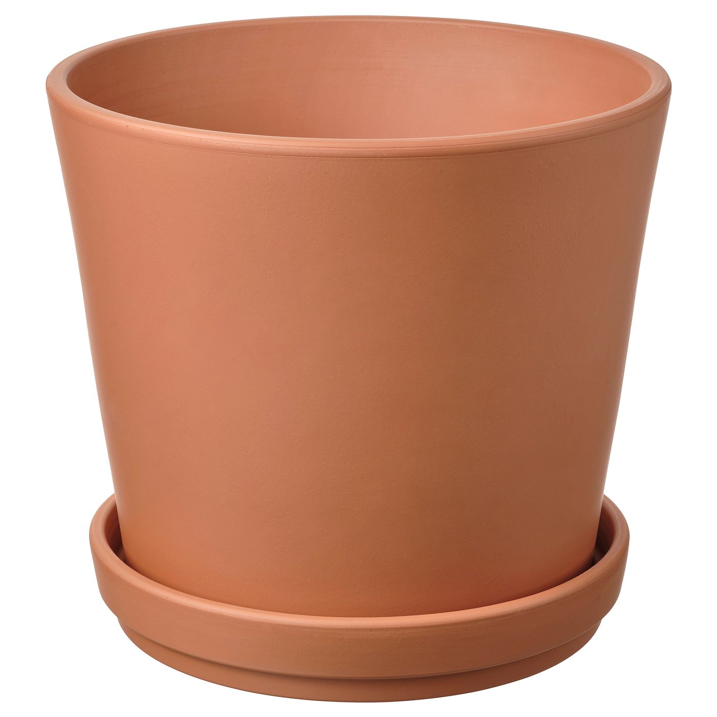 BRUNBÄR Vaso con sottovaso, da esterno terracotta, 24 cm