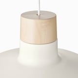 BUNKEFLO Lampada a sospensione, bianco/betulla, 36 cm