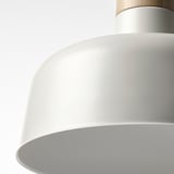 BUNKEFLO Lampada a sospensione, bianco/betulla, 36 cm