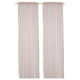 BYMOTT Tenda, 2 teli, bianco/beige a righe/con nastro arricciatende, 120x300 cm