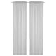 Opzione: BYMOTT Tenda, 2 teli, bianco/grigio chiaro a righe/con nastro arricciatende, 120x300 cm
