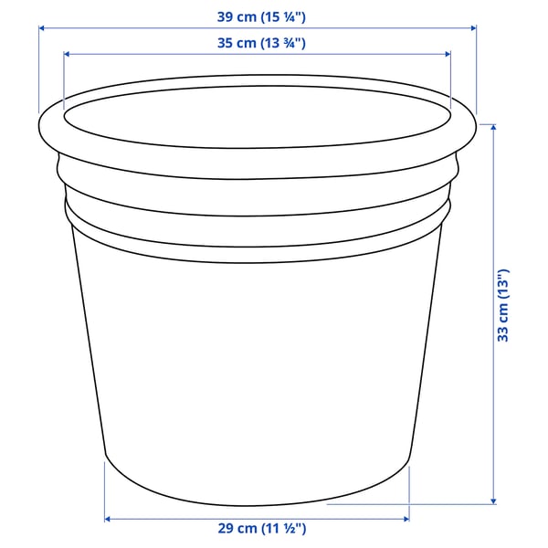 CURRYBLAD Vaso, da esterno terracotta, 35 cm