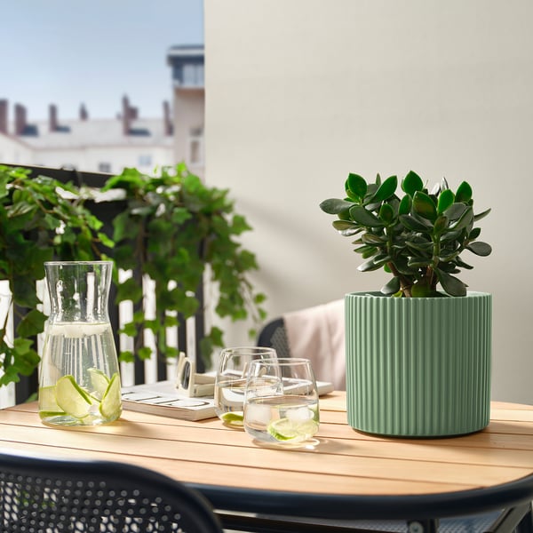 DAKSJUS Vaso, verde chiaro, 15 cm