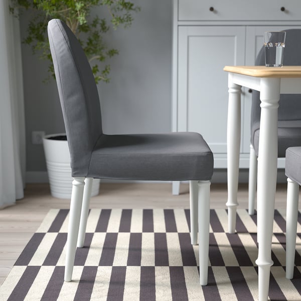 DANDERYD Sedia, bianco/Vissle grigio