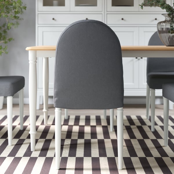 DANDERYD Sedia, bianco/Vissle grigio