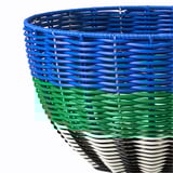 DJURTRÄNARE Cestino, bianco/nero/blu, 32x19 cm
