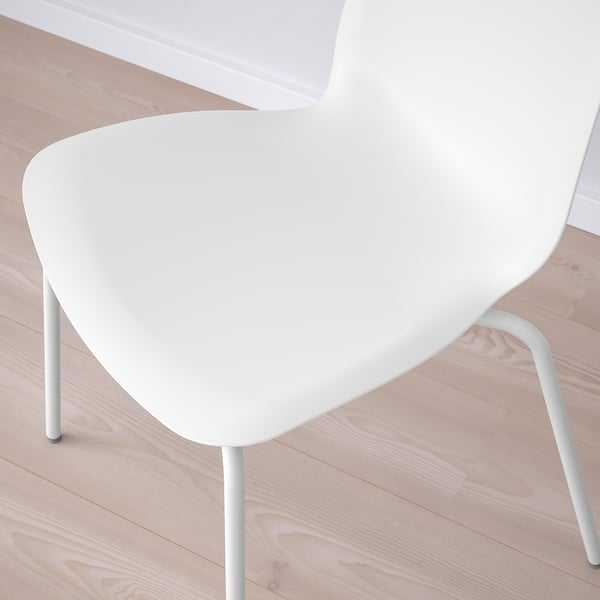 DOCKSTA / LIDÅS Tavolo e 4 sedie, bianco bianco/bianco bianco, 103 cm