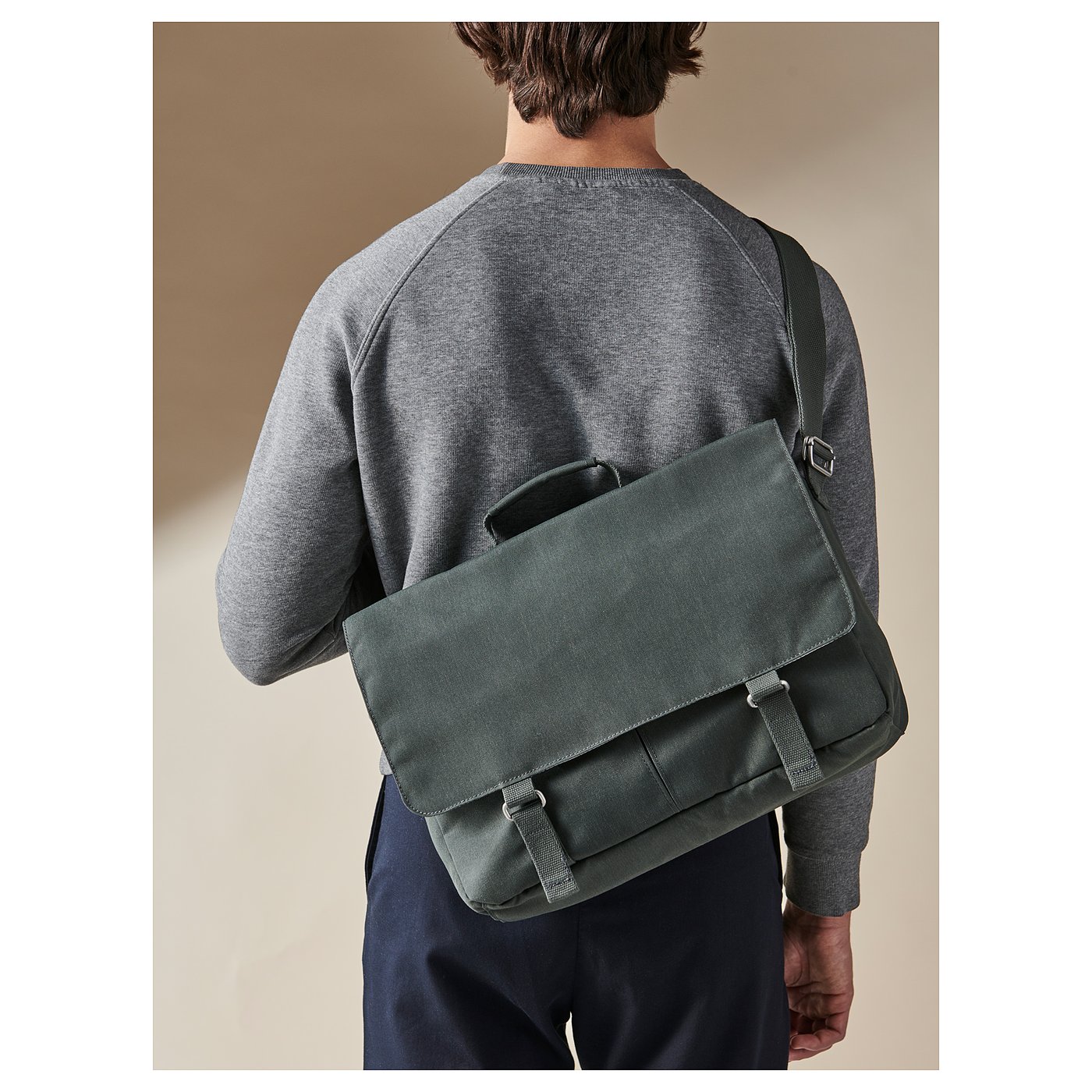 DRÖMSÄCK Borsa portadocumenti, verde oliva, 14 l - IKEA Svizzera