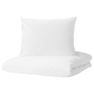 DVALA Copripiumino e 2 federe, bianco, 240x220/50x60 cm