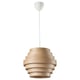 DYKARKLOCKA / HEMMA Lampada a sospensione, impiallacciato rovere mord bianco/bianco, 40 cm