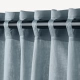 DYTÅG Tenda, 2 teli, grigio-blu/con nastro arricciatende, 145x300 cm
