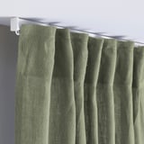 DYTÅG Tenda, 2 teli, grigio-verde/con nastro arricciatende, 145x300 cm