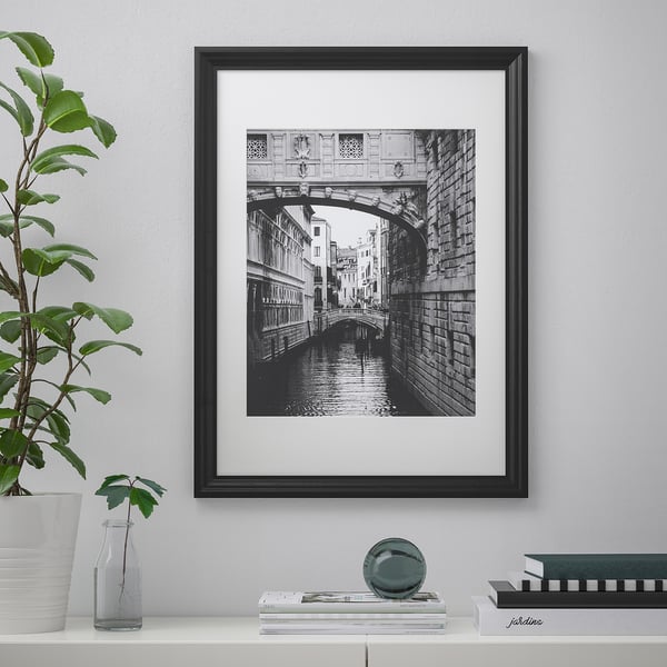 EDSBRUK Cornice, mordente nero, 50x70 cm