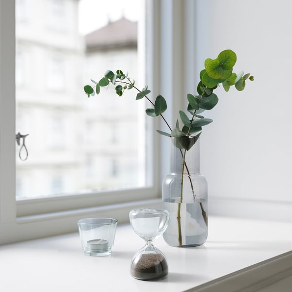 EFTERTÄNKA Clessidra decorativa, vetro trasparente/sabbia, 10 cm