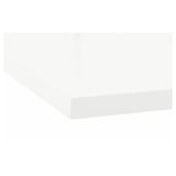EKBACKEN Piano di lavoro su misura, bianco lucido/laminato, 63.6-125x2.8 cm
