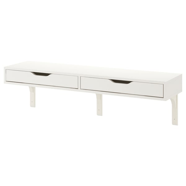 EKBY ALEX / RAMSHULT Mensola e staffe, bianco/bianco, 119x29 cm