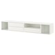 Opzione: EKET Combinazione audio/video, bianco/vetro trasparente, 210x35x35 cm