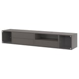 EKET Combinazione audio/video, grigio scuro/vetro trasparente, 210x35x35 cm