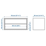 EKET Combinazione audio/video, marrone effetto noce/vetro trasparente, 210x35x35 cm