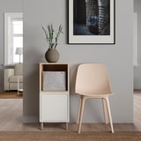 EKET Combinazione di mobili con gambe, bianco/effetto rovere con mordente bianco, 35x35x80 cm