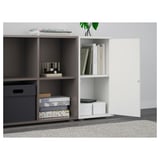 EKET Combinazione di mobili con piedini, bianco/grigio scuro, 105x35x72 cm