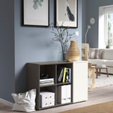 EKET Combinazione di mobili con piedini, bianco/grigio scuro, 105x35x72 cm
