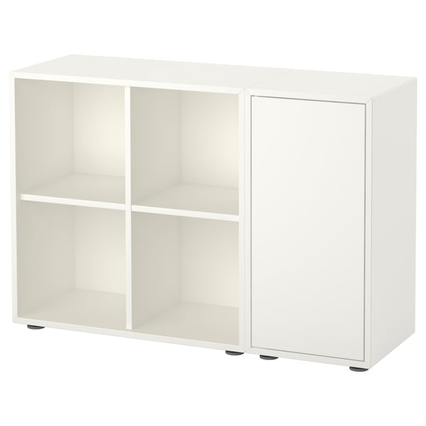 EKET Combinazione di mobili con piedini, bianco, 105x35x72 cm